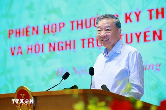 Tổng Bí thư, Chủ tịch nước Tô Lâm phát biểu chỉ đạo. (Ảnh: Dương Giang/TTXVN)