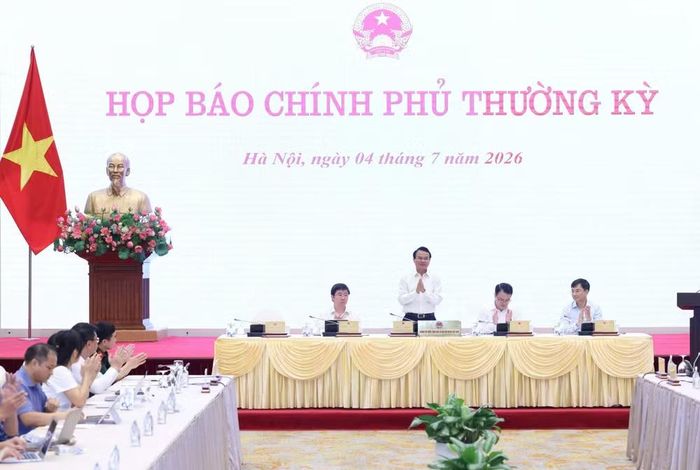 Toàn cảnh buổi họp báo. (Ảnh: Vietnam+)