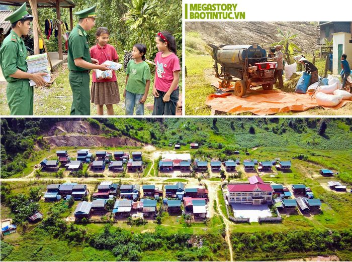 Bản Sắt tại xã Trường Sơn (Quảng Trị) từng là “lòng chảo” hứng trọn lũ dữ, sạt lở. Đến nay, bản Sắt đã mang một diện mạo mới với những mái nhà tái định cư, các công trình dân sinh, đường giao thông được làm mới. Đời sống người dân tại bản Sắt ngày càng ấm no.