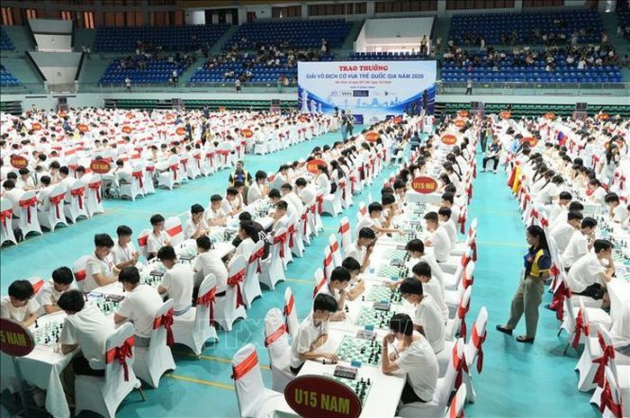 Quang cảnh các trận đấu tại Giải vô địch Cờ vua trẻ quốc gia năm 2026.