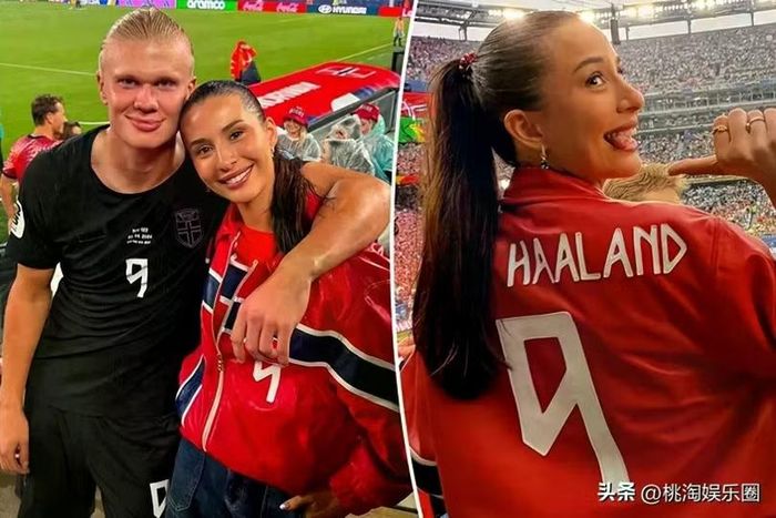 Danh thủ Haaland và bạn gái Isabel. Ảnh: Sohu.