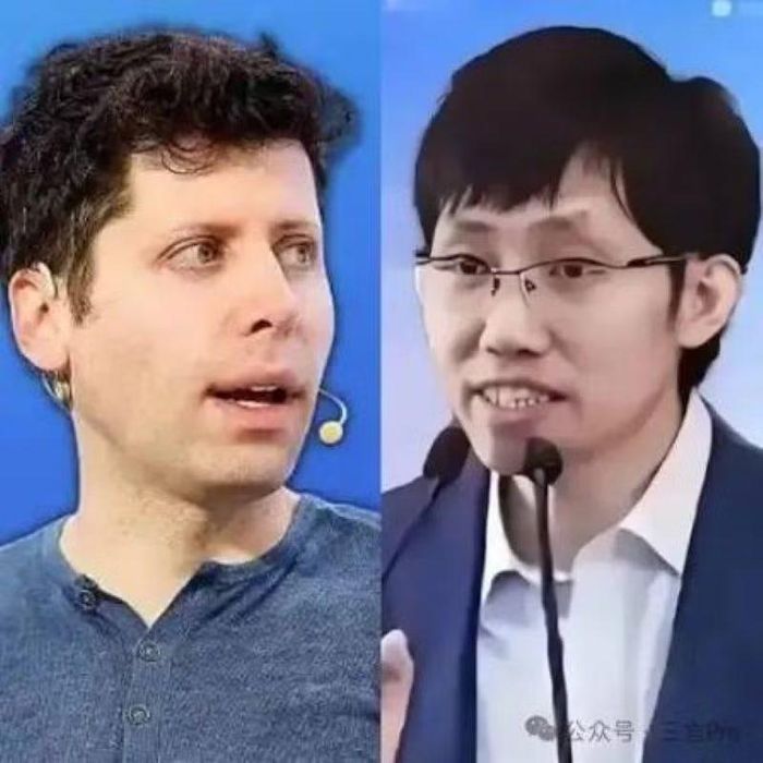 Hai đối thủ tiềm tàng Sam Altman (OpenAI) và Lương Văn Phong (DeepSeek). Ảnh: Toutiao.