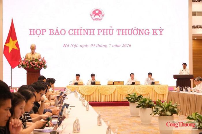 Họp báo Chính phủ thường kỳ tháng 6. Ảnh: Lê An