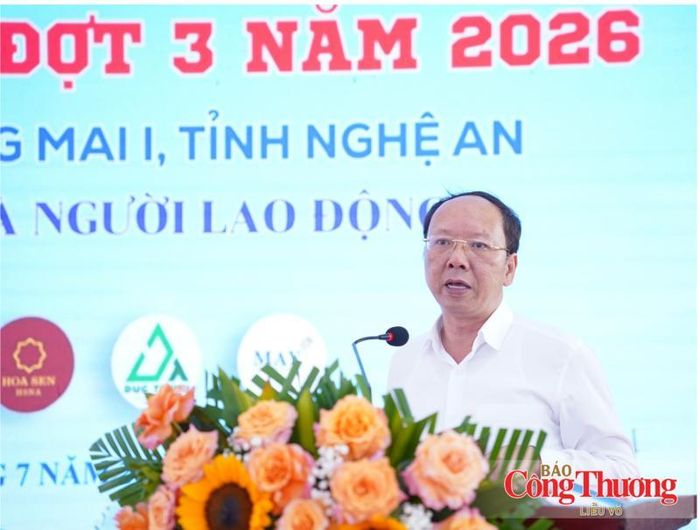Phó Chủ tịch Thường trực UBND tỉnh Nghệ An Bùi Thanh An phát biểu tại chương trình.