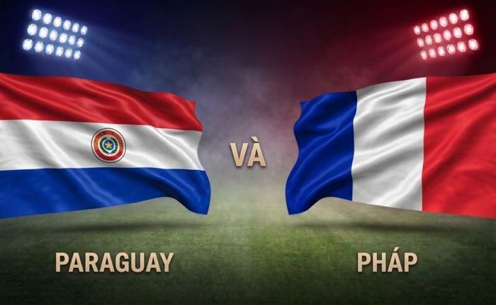 Trận Paraguay vs Pháp diễn ra vào lúc 04h00 ngày 5/7 (Hình ảnh được tạo bởi AI).
