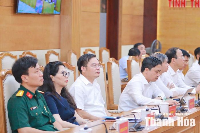 Đại biểu dự tại điểm cầu UBND tỉnh Thanh Hóa.