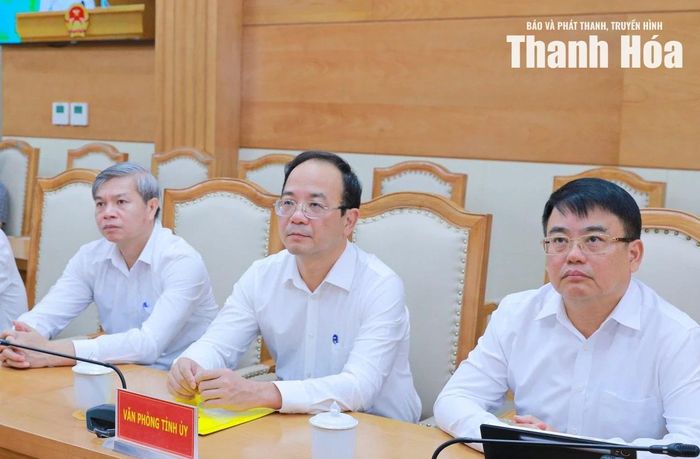 Đại biểu dự tại điểm cầu UBND tỉnh Thanh Hóa.