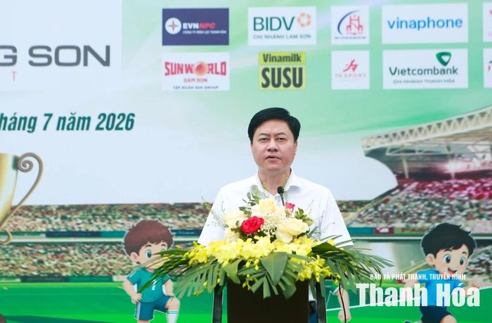 Phó Giám đốc Sở Văn hóa, Thể thao và Du lịch Nguyễn Duy Tự phát biểu khai mạc giải.