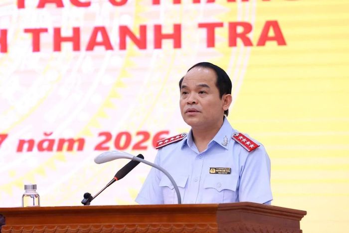 Tổng Thanh tra Chính phủ Nguyễn Quốc Đoàn phát biểu chỉ đạo hội nghị. Ảnh: Báo Thanh tra