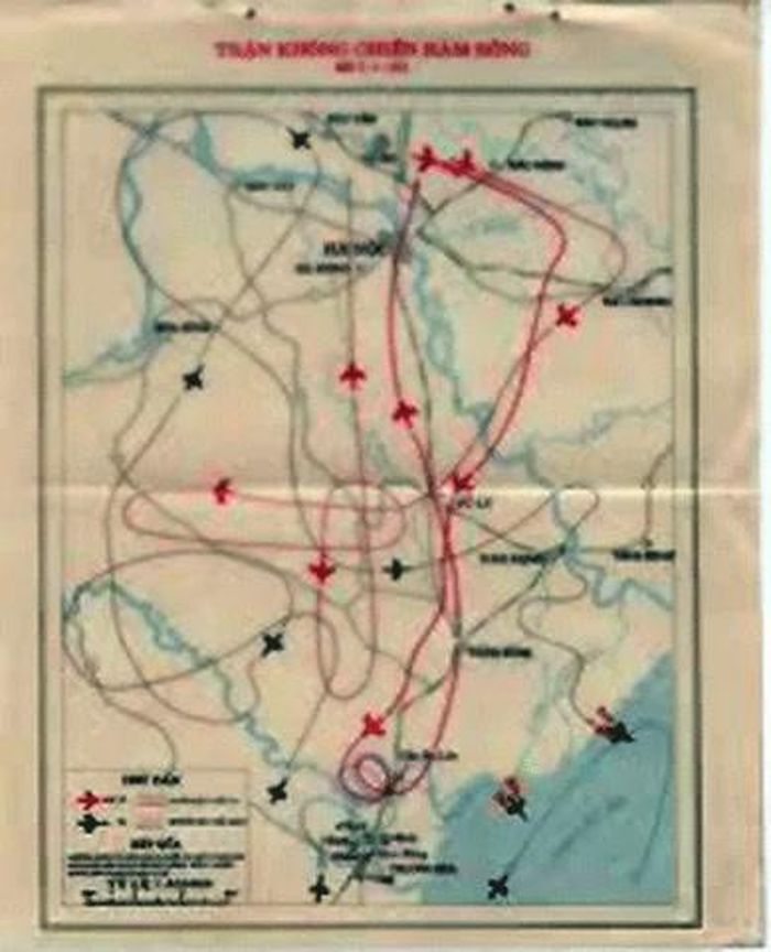 Lược đồ trận chiến Hàm Rồng (Thanh Hóa) ngày 3,4/4/1965.