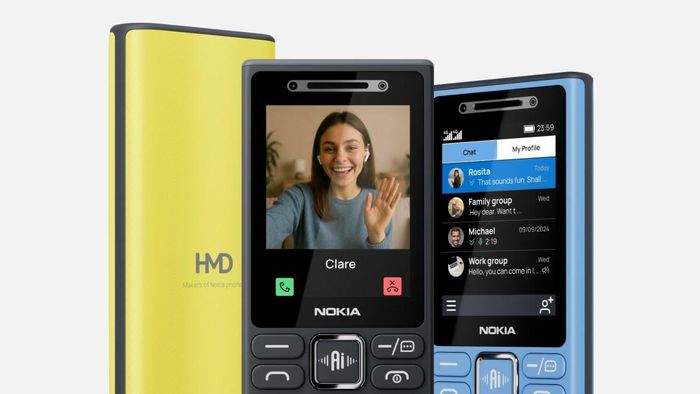 Nokia 200 4G có sẵn các màu đen, xanh và vàng