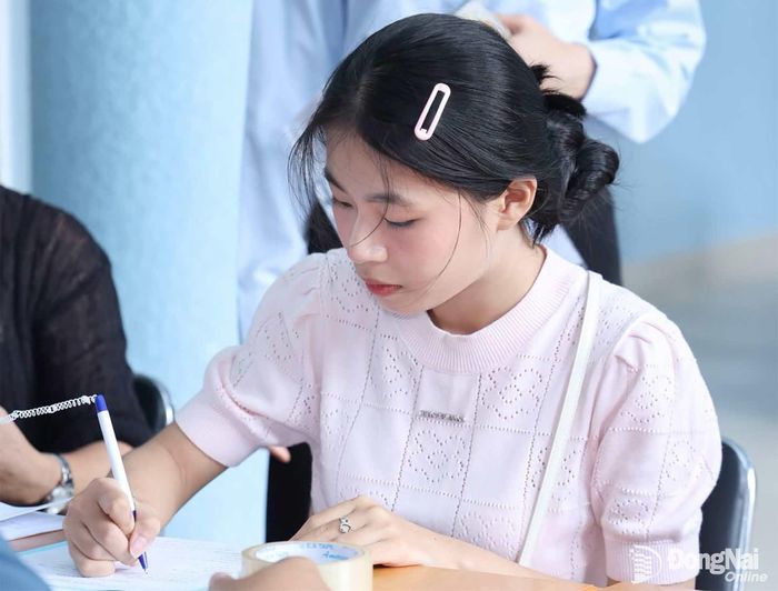 Thí sinh đăng ký xét tuyển vào Trường đại học Lạc Hồng. Ảnh: CN