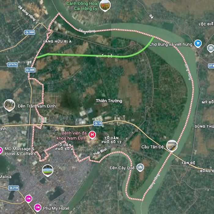 Hình ảnh thực địa trên Google vệ tinh.