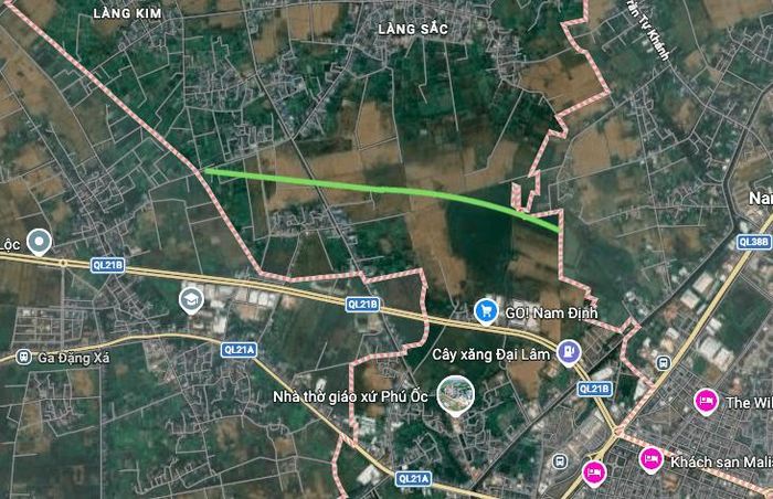 Hình ảnh thực địa trên Google vệ tinh.