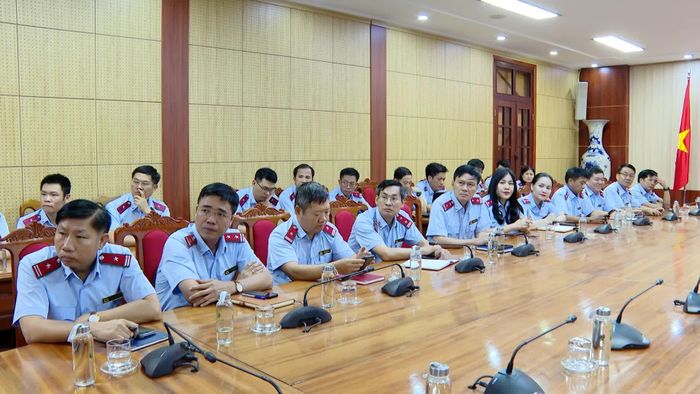 Các đại biểu tham dự hội nghị tại điểm cầu tỉnh Quảng Trị - Ảnh: L.T