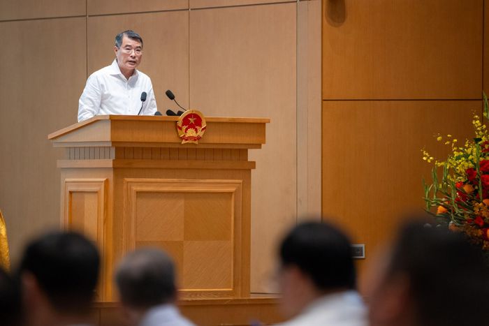 Thủ tướng Chính phủ Lê Minh Hưng phát biểu kết luận hội nghị