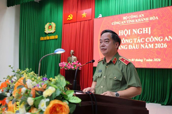  Giám đốc Công an tỉnh, Thiếu tướng Nguyễn Hữu Phước tiếp thu ý kiến chỉ đạo của Bí thư Tỉnh ủy và kết luận hội nghị
