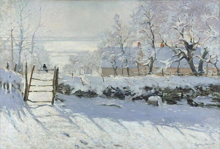  Bức tranh Chim ác là, được vẽ năm 1869, là tác phẩm của Claude Monet. Ảnh: Bảo tàng Orsay 