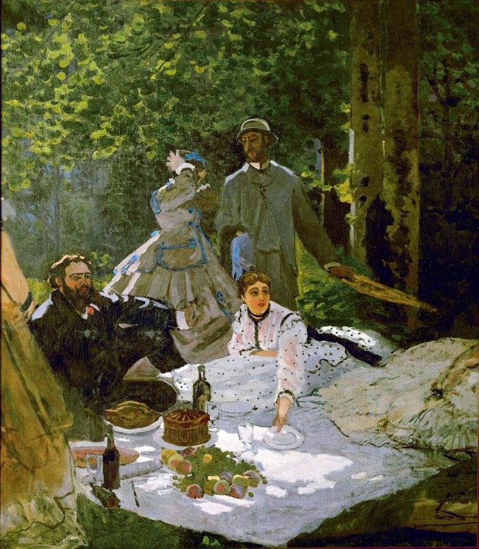  Bức tranh Bữa trưa trên bãi cỏ của Claude Monet . Ảnh: Bảo tàng Orsay 