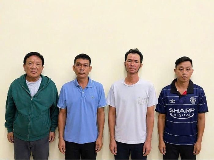 Các đối tượng tại cơ quan Công an. Ảnh: Công an tỉnh Sơn La