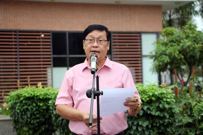 Ông Trần Anh Tuấn, Phó Giám đốc Bảo tàng Tôn Đức Thắng phát biểu khai mạc