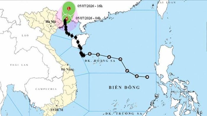  Vị trí và đường đi của bão số 1. Ảnh: thoitietvietnam.gov.vn 