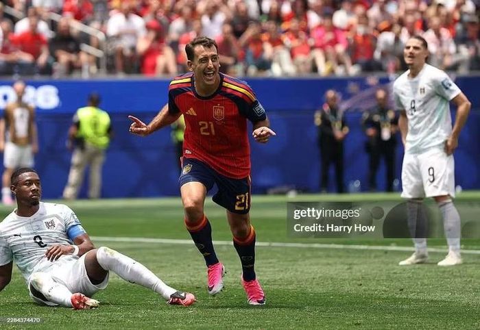 Tiền đạo Mikel Oyarzabal (Tây Ban Nha): Cú đúp trước Áo tiếp tục khẳng định phong độ ghi bàn ấn tượng của Oyarzabal trong màu áo tuyển Tây Ban Nha. Ảnh: Getty.