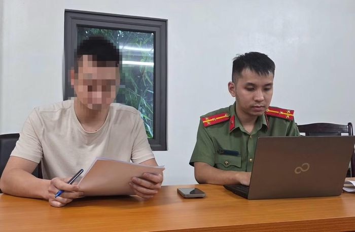 Đối tượng V.V.C làm việc tại Cơ quan công an.