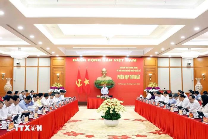 Phiên họp thứ nhất Ban Chỉ đạo Trung ương về đối ngoại và hội nhập quốc tế. (Ảnh: Thống Nhất/TTXVN)