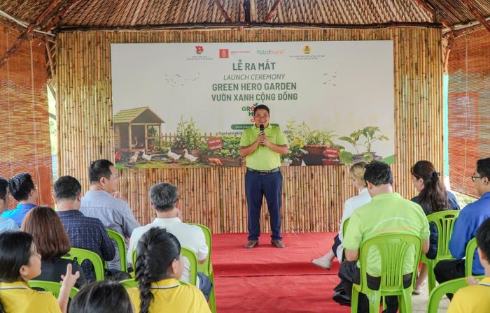 Ông Nguyễn Tuấn Khởi chia sẻ về ý nghĩa mô hình Vườn xanh cộng đồng tại buổi lễ ra mắt. Ảnh: BTC