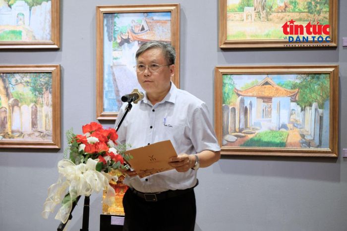 Ông Nguyễn Văn Tú, Phó Giám đốc Trung tâm hoạt động văn hóa khoa học Văn Miếu - Quốc Tử Giám phát biểu.