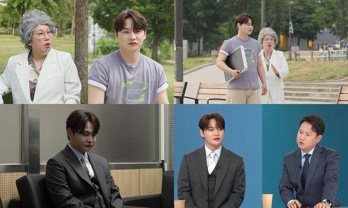 Park Seo Jin căng thẳng trước lần đầu lên sóng thời sự trực tiếp. (Nguồn: OSEN)