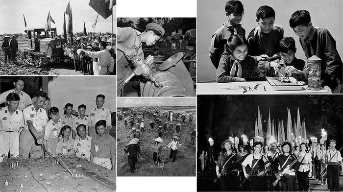 Hưởng ứng lời kêu gọi thi đua ái quốc của Chủ tịch Hồ Chí Minh, hàng loạt phong trào thi đua ra đời, góp phần vào sự nghiệp cách mạng vẻ vang của Đảng và dân tộc. Ảnh: TTXVN