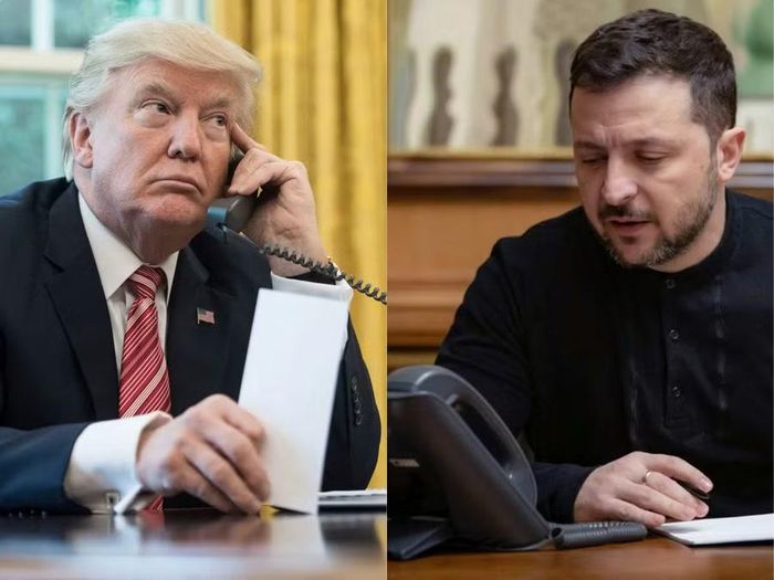  Tổng thống Mỹ Donald Trump (trái) và Tổng thống Ukraine Volodymyr Zelensky. Ảnh: AFP 