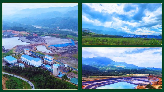 Khu bờ đập hồ chứa quặng đuôi, bờ moong khai trường khai thác quặng đồng của Chi nhánh Mỏ tuyển đồng Sin Quyền được gia cố trước mùa mưa lũ.