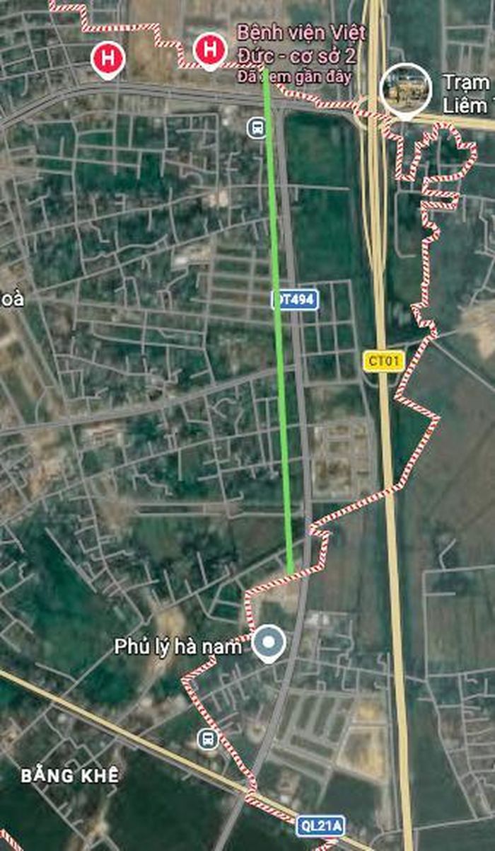 Hình ảnh thực địa trên Google vệ tinh.