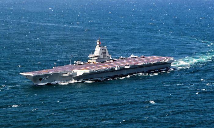 Tàu sân bay Phúc Kiên. Ảnh: Quân đội Trung Quốc