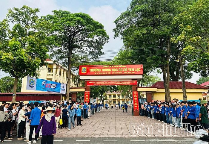 Trường THCS Yên Lạc, xã Tam Hồng tổ chức kiểm tra đánh giá năng lực tuyển sinh lớp 6.
