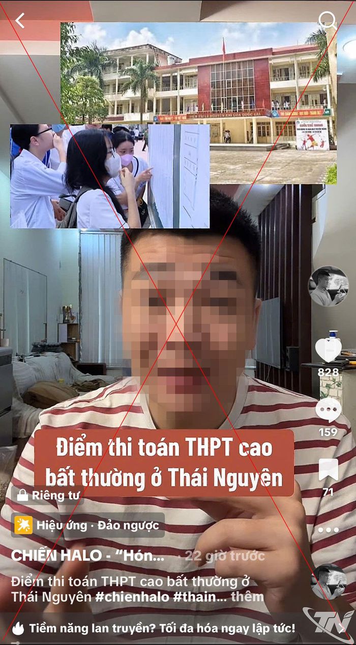 V.V.C thông tin sai sự thật trên mạng xã hội.