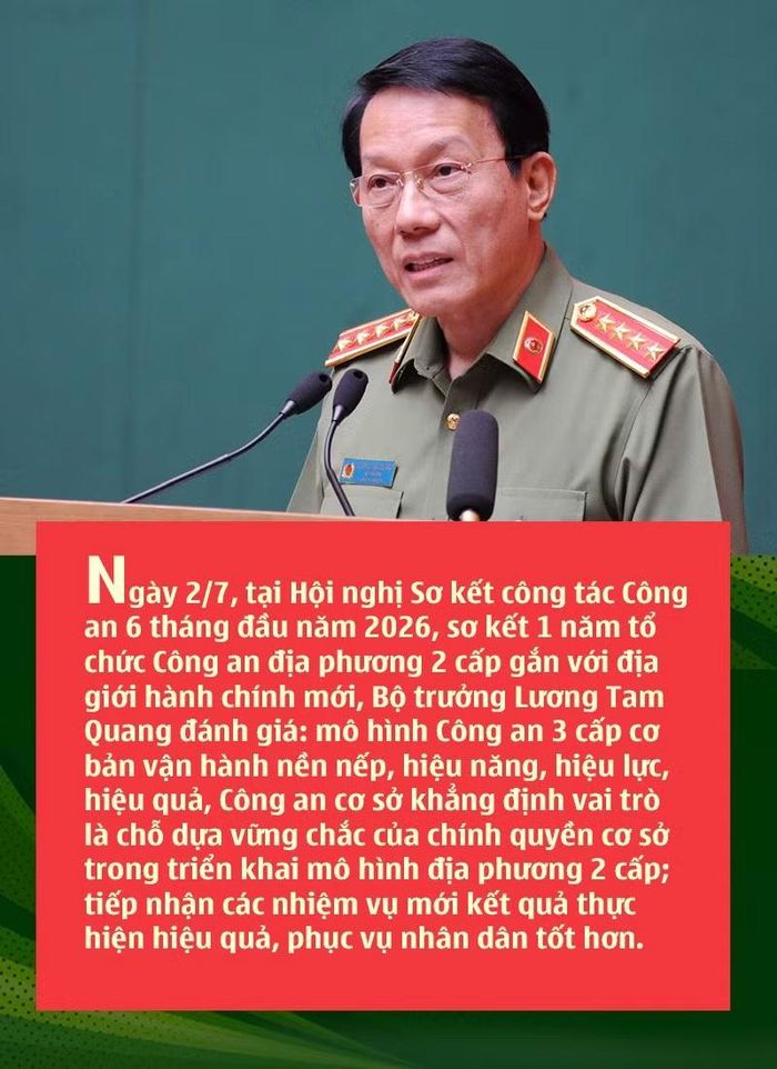 Bộ trưởng Lương Tam Quang phát biểu tại hội nghị sơ kết 6 tháng đầu năm 2026.
