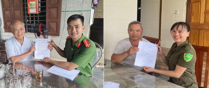 Sau khi soát xét danh sách, giấy mời các gia đình đến điểm thu nhận mẫu ADN được trao tận tay cho các gia đình.