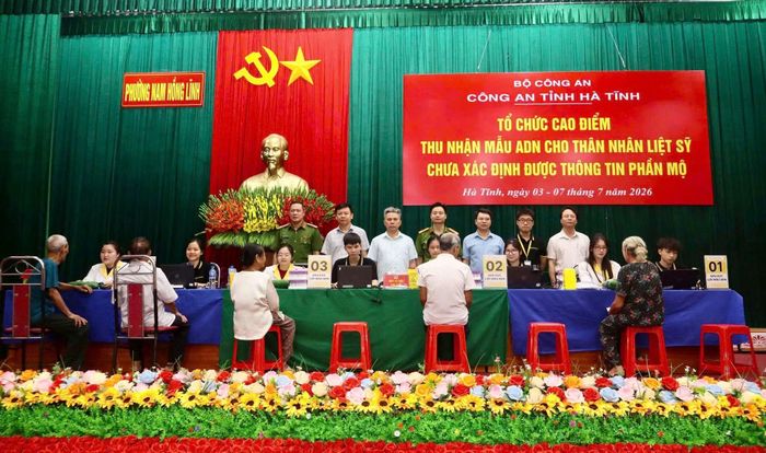 Công an Hà Tĩnh phấn đấu từ ngày 3 - 7/7, trên địa bàn toàn tỉnh sẽ thu nhận được khoảng hơn 16.300 mẫu ADN để phục vụ cho công tác xét nghiệm, đối sánh.