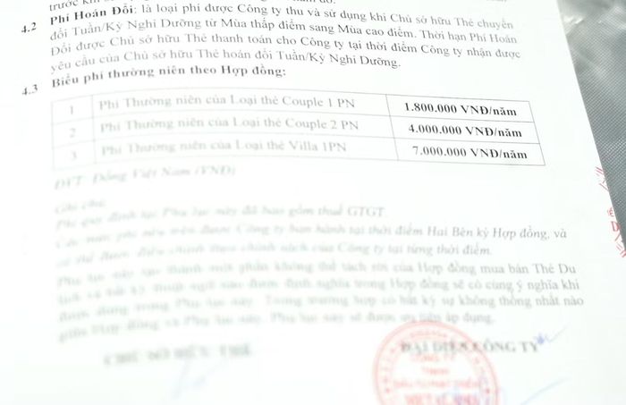 Hợp đồng mua bán mà các đối tượng dùng để ký với khách hàng.