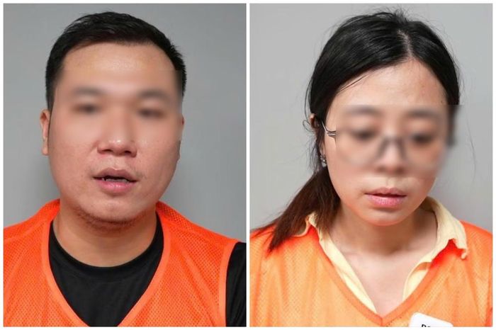 Nguyễn Thanh Hải và Trương Minh Phương. Ảnh: Công an TP.HCM