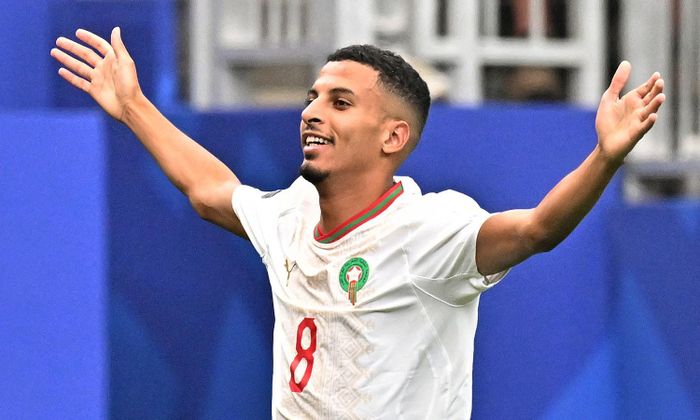 Ounahi ghi 2 bàn giúp Morocco thắng Canada 3-0. (Ảnh: Reuters)