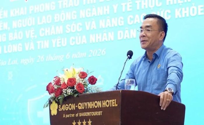 TS. Nguyễn Lương Tâm, Chủ tịch Công đoàn Y tế Việt Nam, Trưởng Ban Tổ chức cuộc thi trực tuyến phát động cuộc thi.