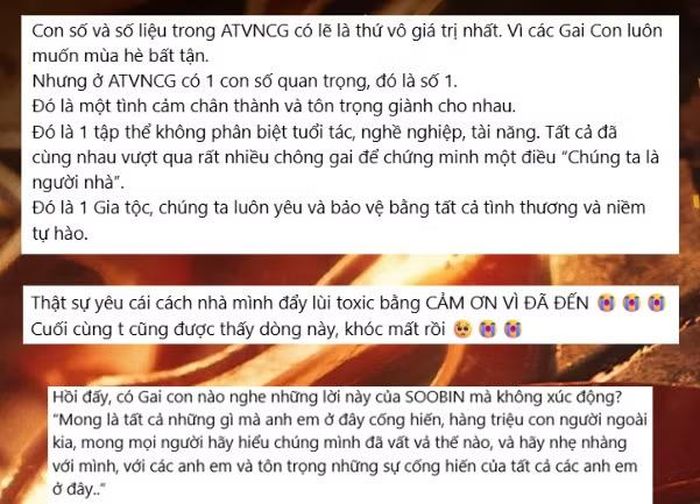 Thay vì đáp trả bằng tranh cãi, nhiều Gai Con đồng loạt "đẩy" những nội dung tích cực, lan tỏa đúng tinh thần gắn kết mà cả chương trình đã gây dựng suốt 2 năm qua.