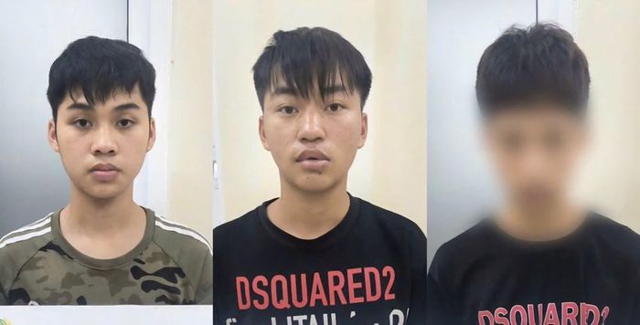 Các đối tượng gây rối tại đường Láng. Ảnh: Công an Hà Nội