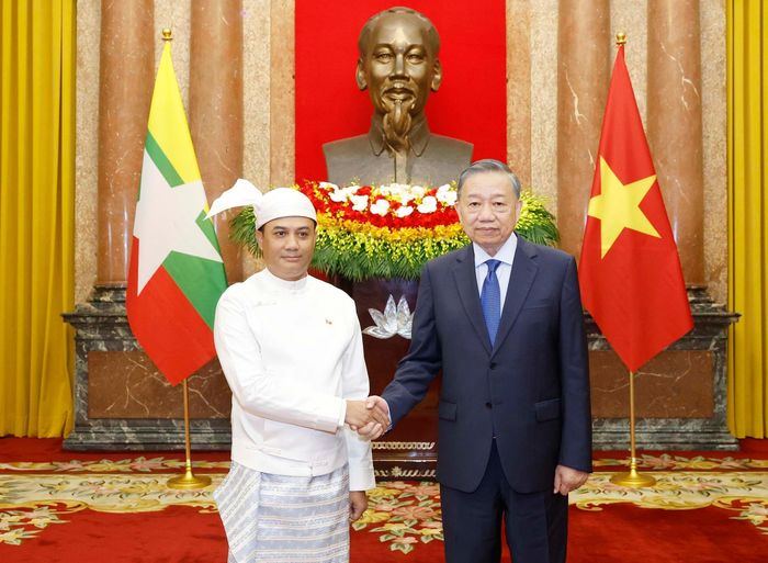 Tổng Bí thư, Chủ tịch nước Tô Lâm với Đại sứ Cộng hòa Liên bang Myanmar Wai Linn