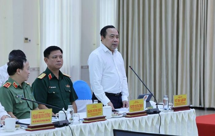 Bộ trưởng Bộ Khoa học và Công nghệ Vũ Hải Quân phát biểu tại cuộc làm việc - Ảnh: VGP/Phương Nguyên